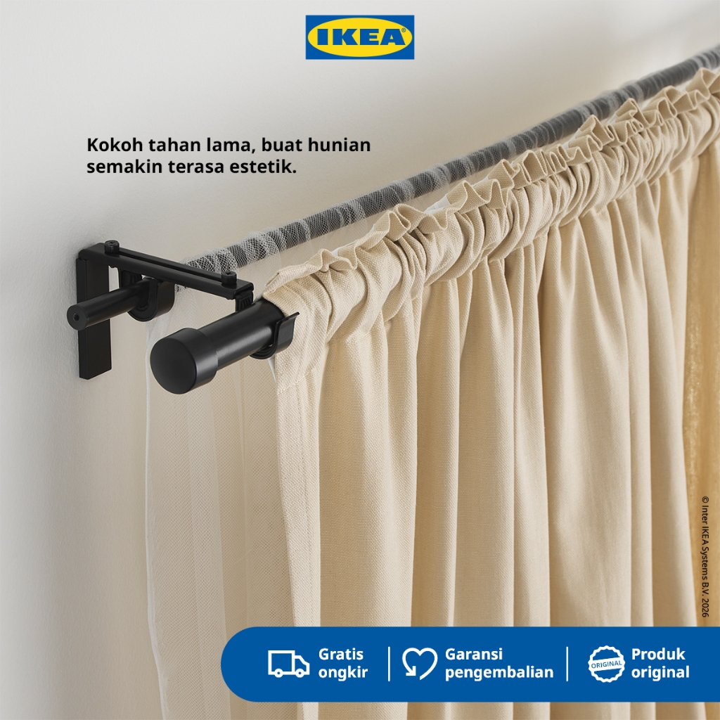 IKEA HUGAD Batang Tirai Gorden/Jendela Adjustable 120-210cm