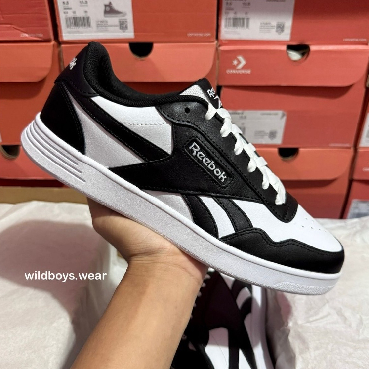 Sepatu Pria Reebok Court Advance Black White Unisex Original