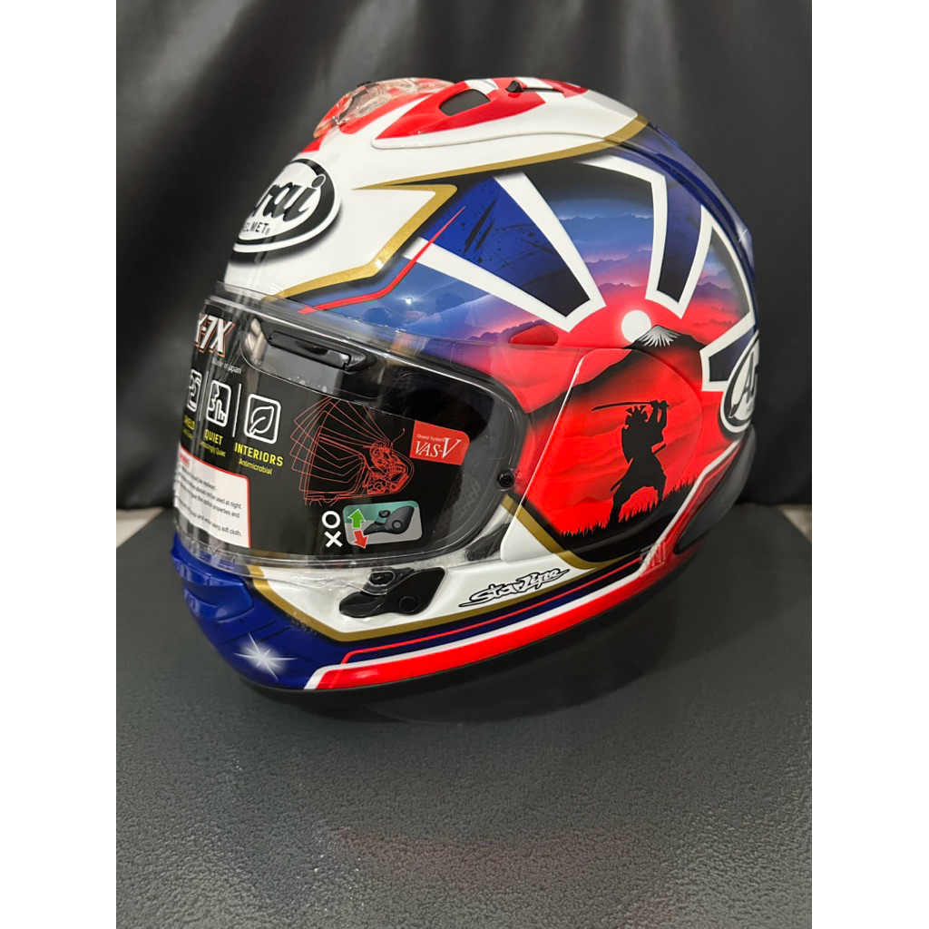 arai rx7x pedrosa spirit blue