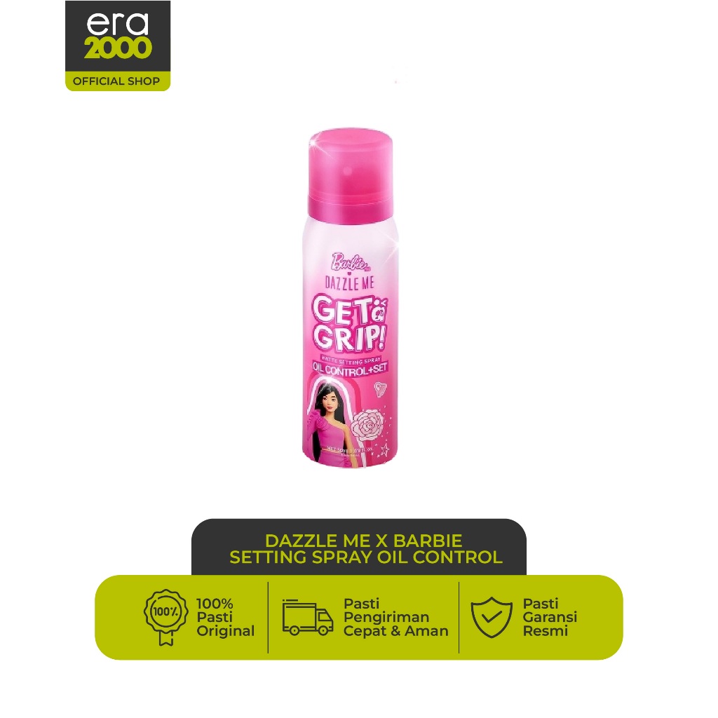 BARBIE X DAZZLE ME Get a Grip Matte Setting Spray Oil Control+Set Setting Spray Aerosol Matte Mengun