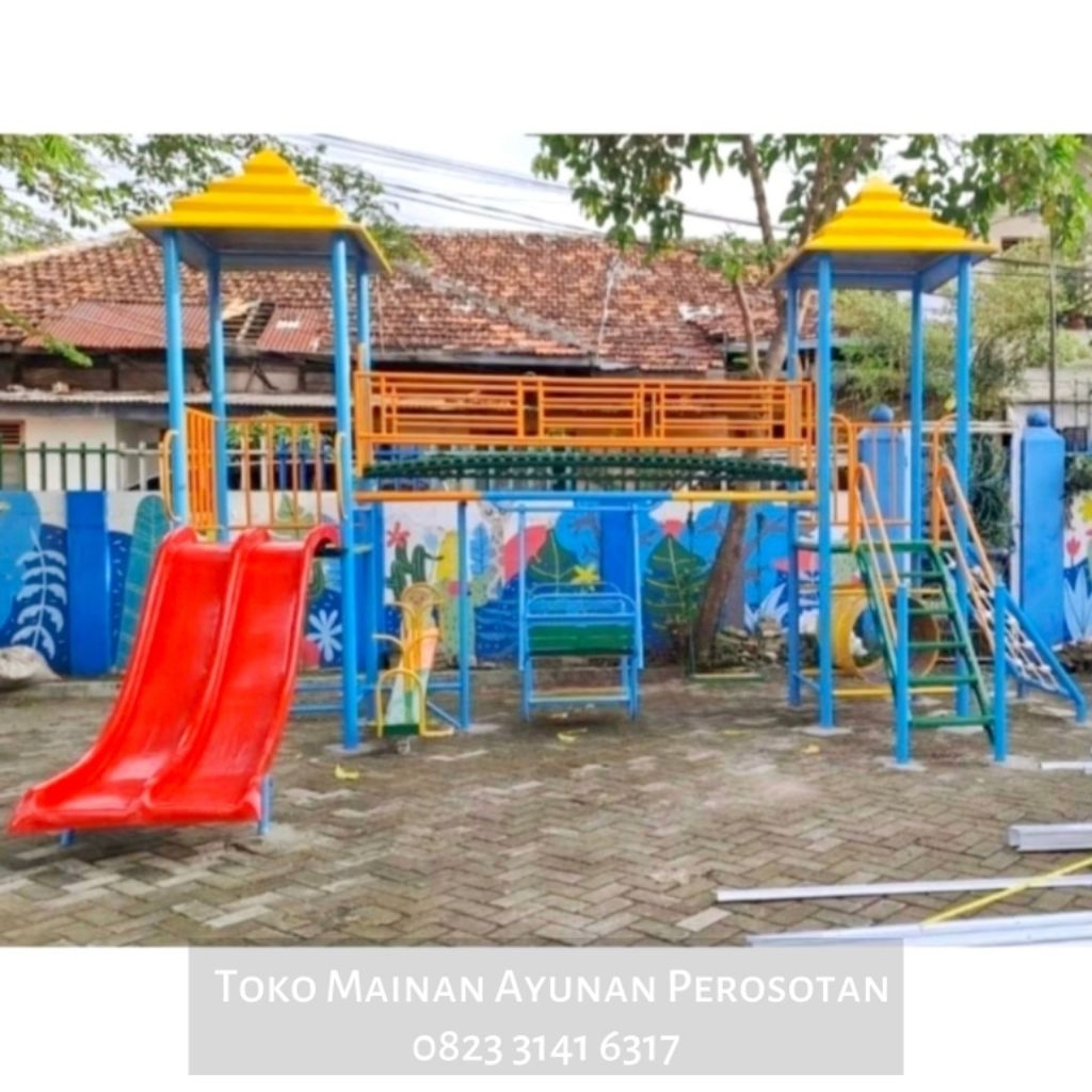 Mainan Ayunan Set Perosotan - Mainan Ayunan Set Prosotan - Playground Ayunan - Mainan Anak Tk Paud -