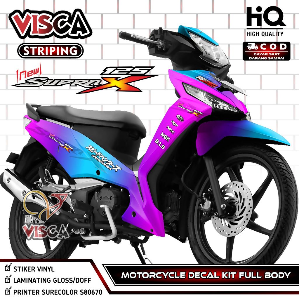 Decal Supra X 125 Fi New Full Body - Stiker Motor Supra X 125 Fi Full Body - Dekal New Supra X 125 F