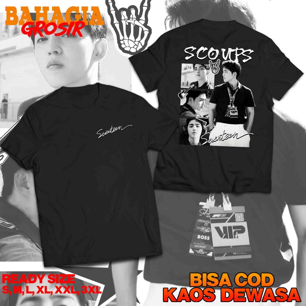Kaos 7teen Scoups Terbaru - Hoshi, Jeonghan, Wonwoo The 8 DK Tshirt Carat Bahan Cotton 24s