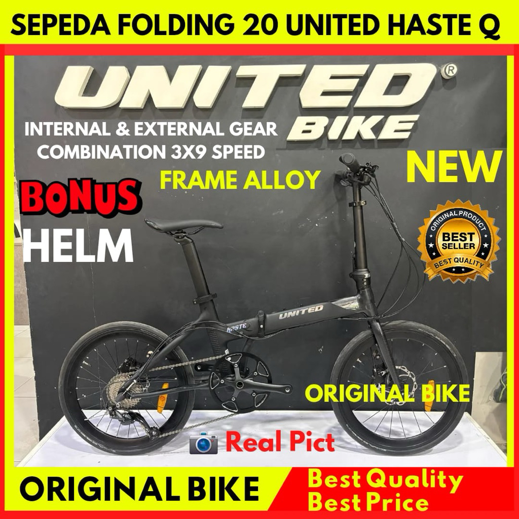 Sepeda Lipat 20 Folding United Haste Q Frame Alloy Terbaru