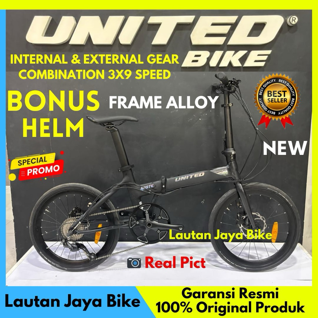Sepeda Lipat 20 Folding United Haste Q Frame Alloy Terbaru