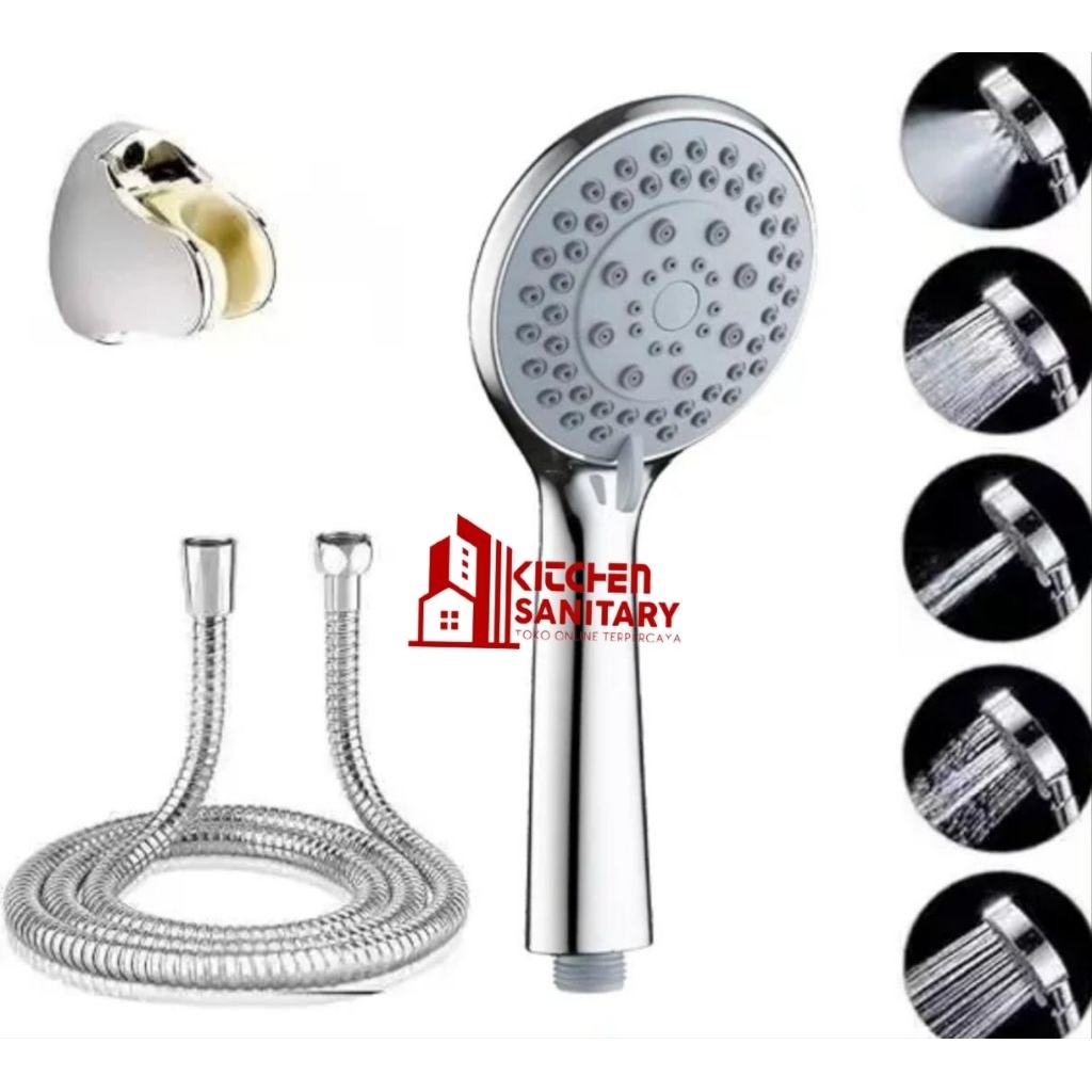 Hand Shower Mandi+Selang Shower Kamar Mandi Model Toto Wasser set