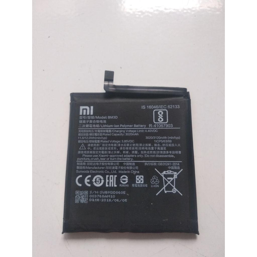 BATRE BATERAI BATU XIAOMI MI 8SE BM3D ORIGINAL COPOTAN