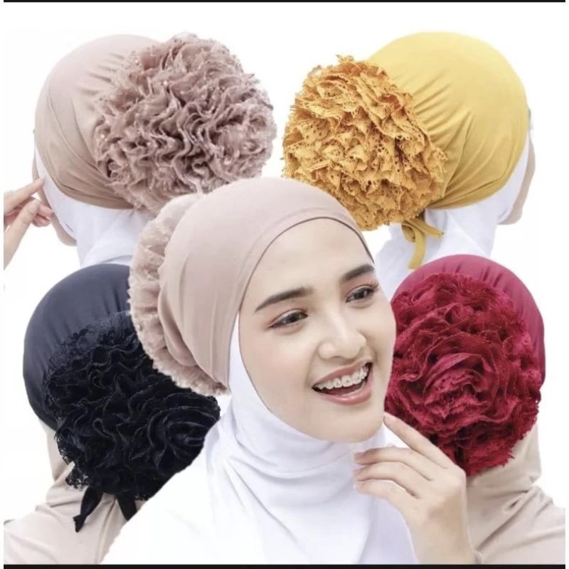 Ciput Cepol Turki / Inner Hijab Turkey / Cepol Kerudung Brokat / Ciput Jersey Premium Anti Pusing