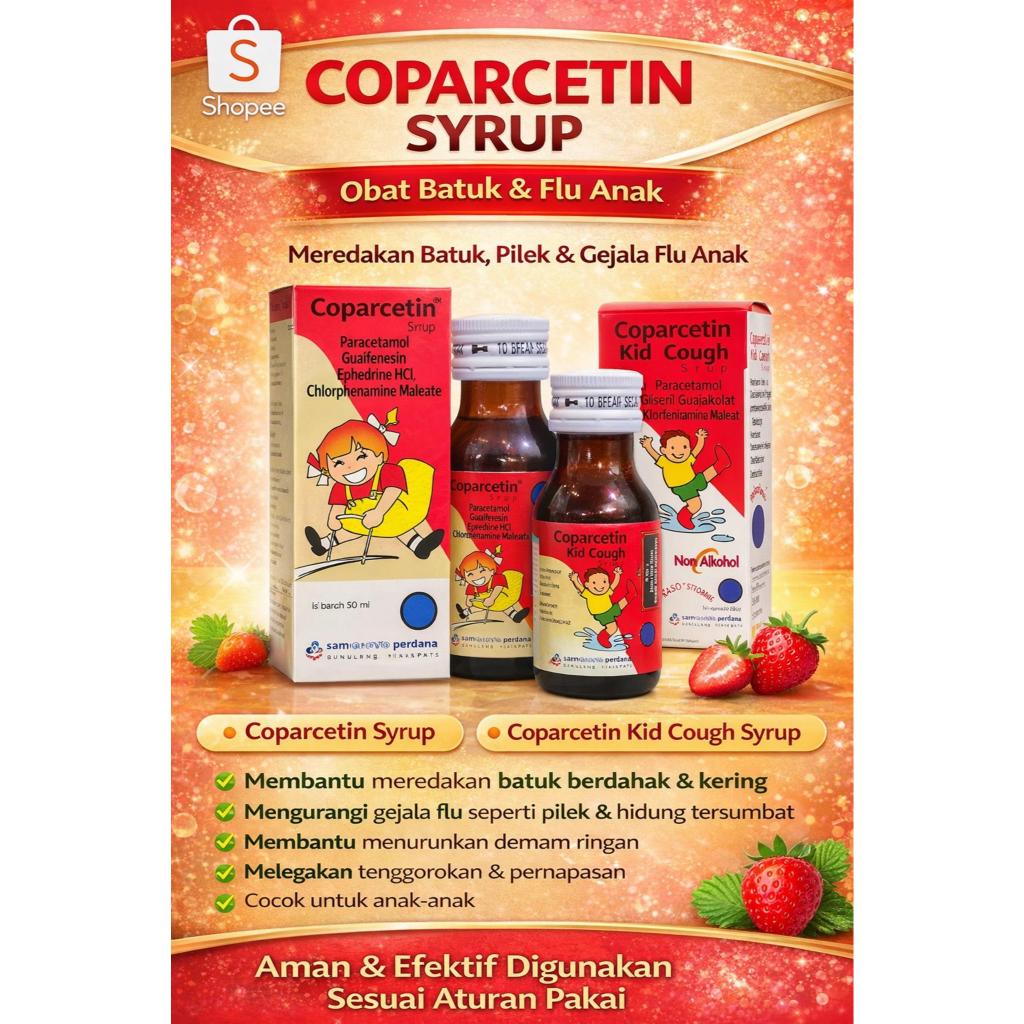 COPARCETIN SYRUP & COPARCETIN KID COUGH SYRUP | Obat Batuk Flu Anak Ampuh & Cepat Reda