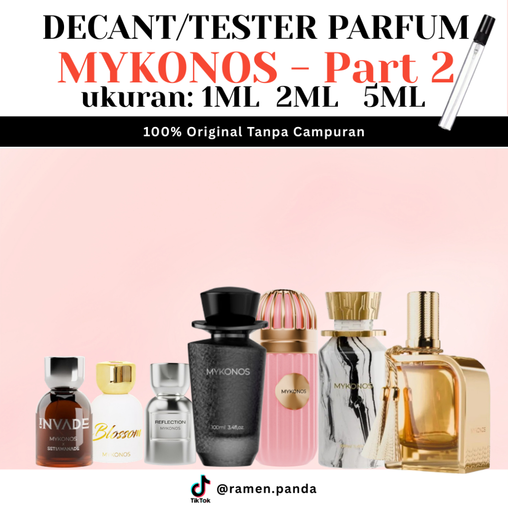 Decant Parfum Mykonos - Blossom/Conquer/Reflection/Royal Ispahan/On the Rocks - 1ml 2ml 5ml