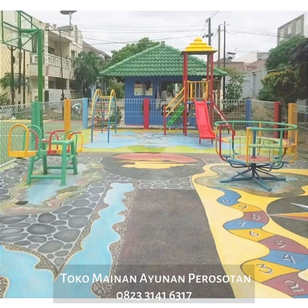 Mainan Ayunan Set Perosotan - Mainan Ayunan Set Prosotan - Playground Ayunan - Mainan Anak Tk Paud -