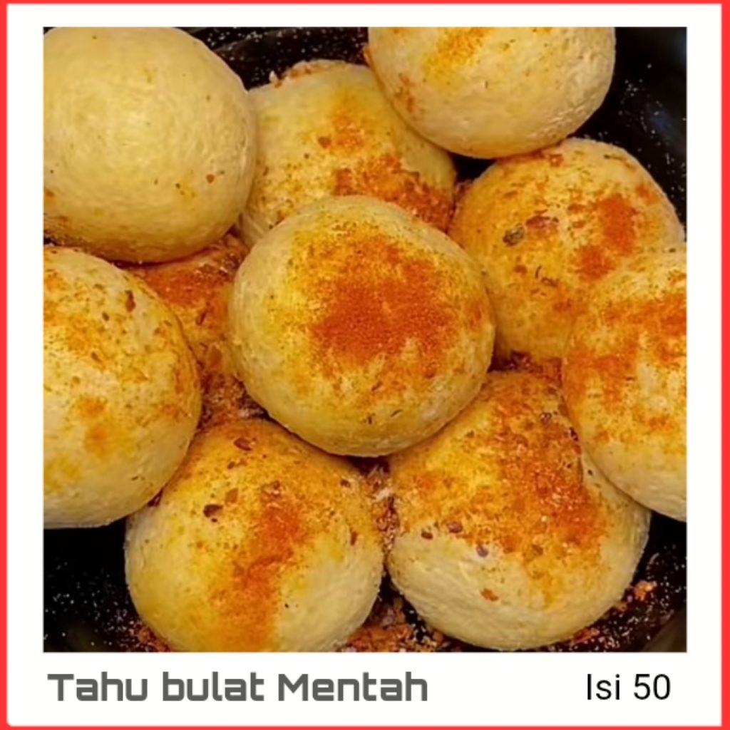 tahu bulat mentah/sotong tahu bulat mentah isi 50/untuk pulau jawa