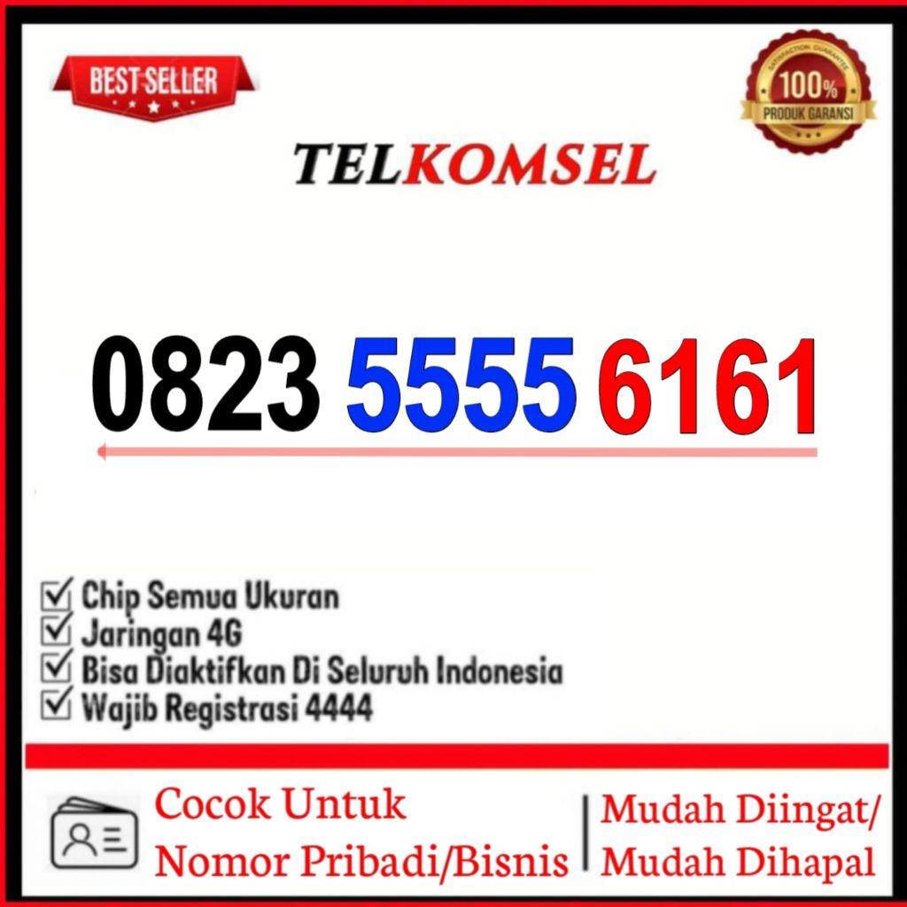 nomor cantik telkomsel kwartet abab 5555 6161