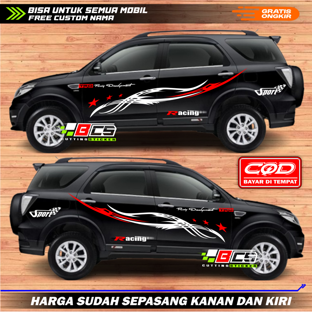 Stiker Striping Mobil RUSH Stiker Cutting RUSH SPRTYStiker Mobil Daihatsu RUSH Terbaru NEW PROMO TER