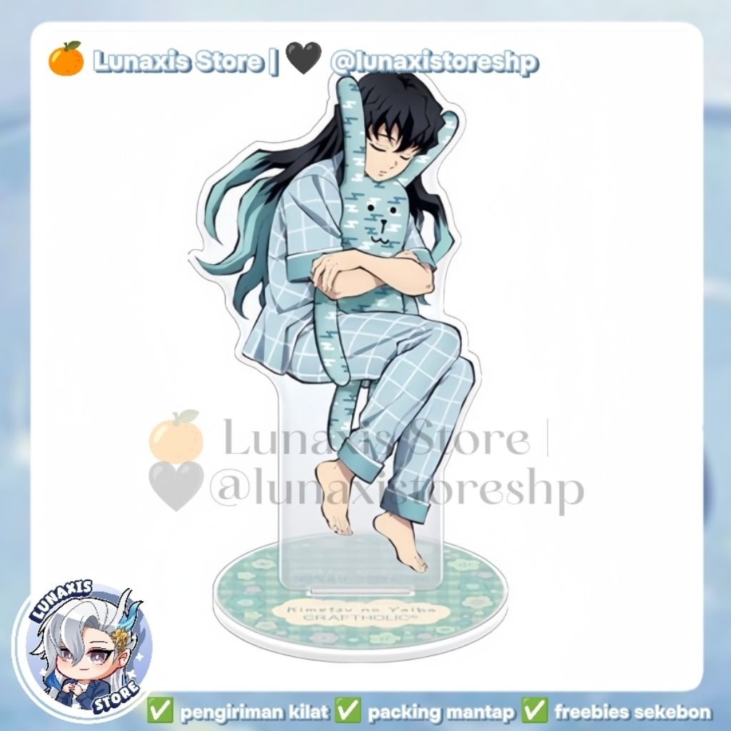 Merch Akrilik Standee 15cm Demon Slayer Kimetsu no Yaiba Muichiro Tokito Sleeping Beauty Collectible