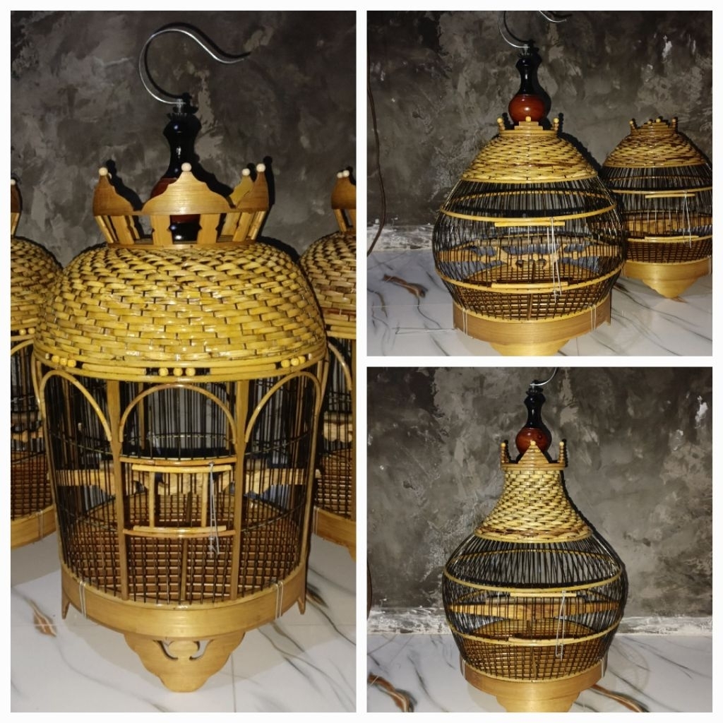 SANGKAR PERKUTUT KANDANG Rotan Penjalin BONUS Pion Gantungan