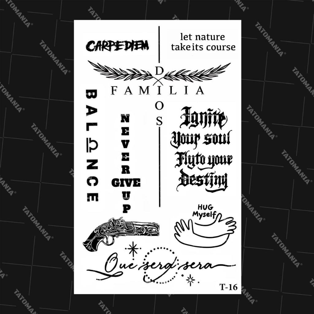 TM-Sticker tattoo temporary semi permanen Tulisan 16