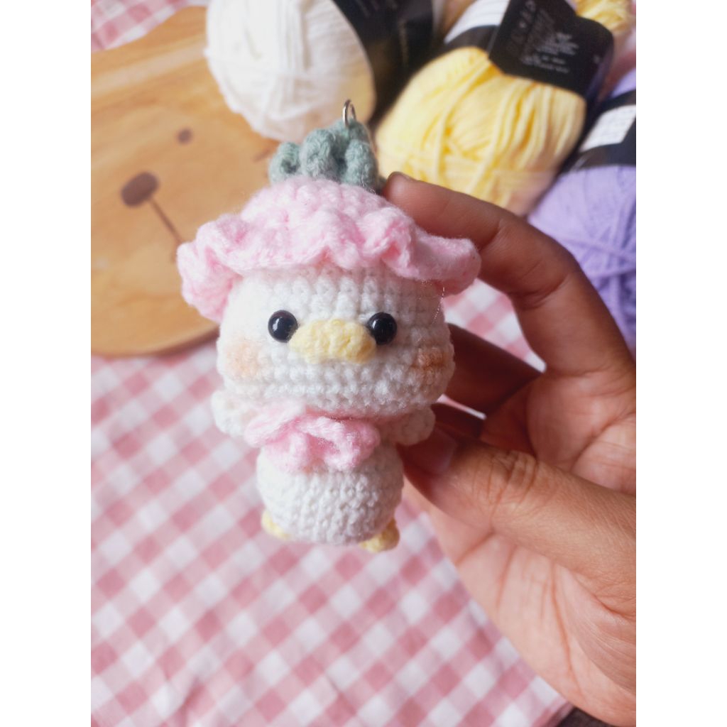 Gantungan Rajutan Bebek Lucu // Gantungan Boneka Bebek Kuning // Gantungan Kunci Bebek // Amigurumi 