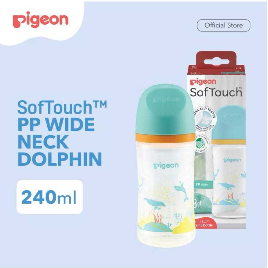 PRELOVED PIGEON Botol BPP Wide Neck / Soft Touch Nipple 160ml 240ml | WideNeck Minum Susu Bayi