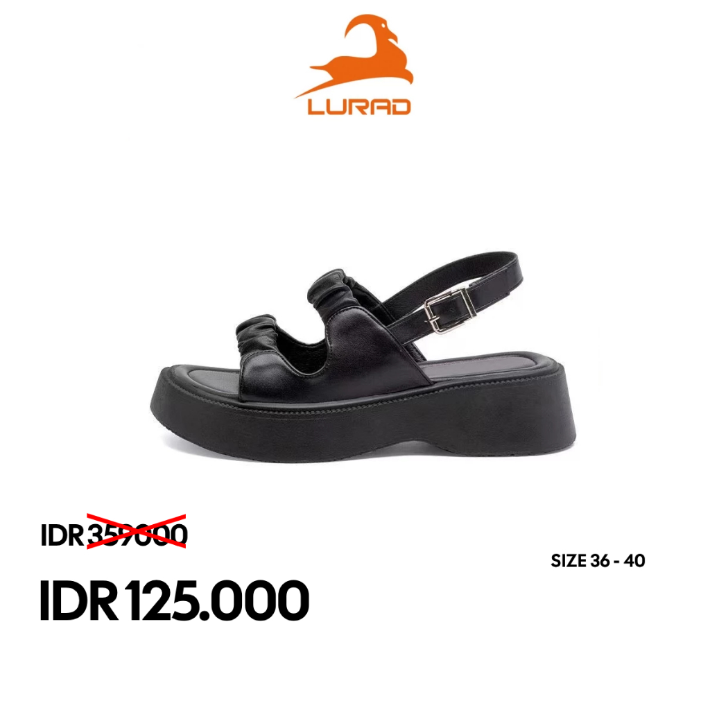 LURAD Sandal karet Wanita Model Casual Fashionable Lebaran Sandal Cewek HangOut Chic  WL111