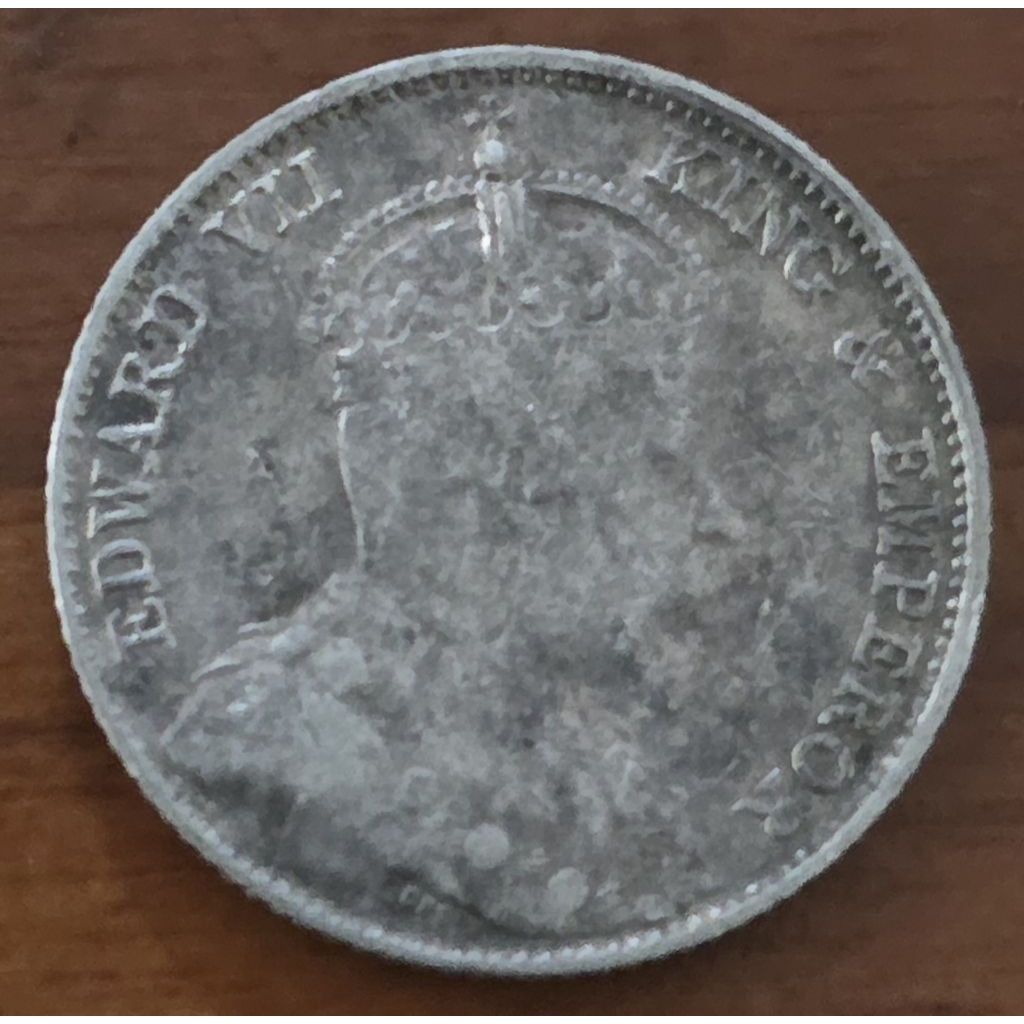 Koin Perak 10 Cents 1910 Edward VII