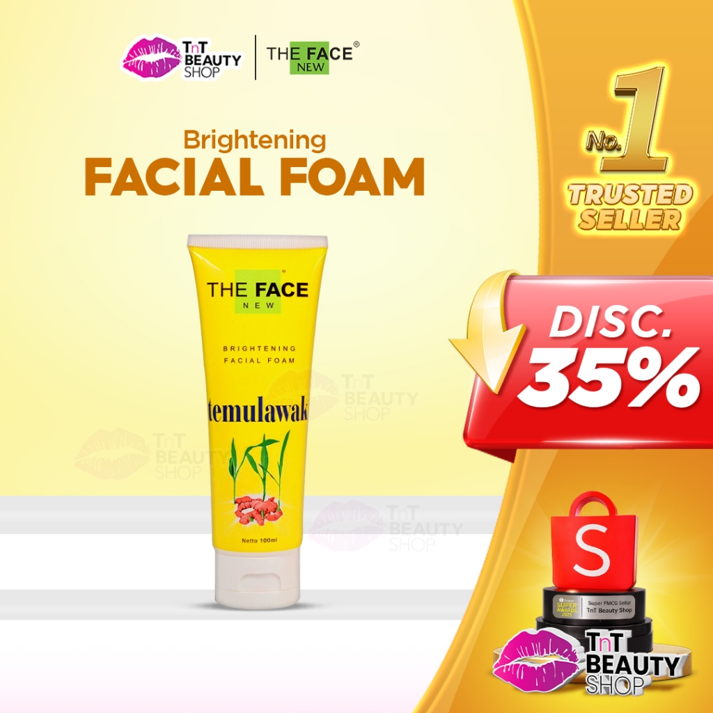 THE FACE Brightening Facial Foam Temulawak 100ml  | TnT Beauty Shop