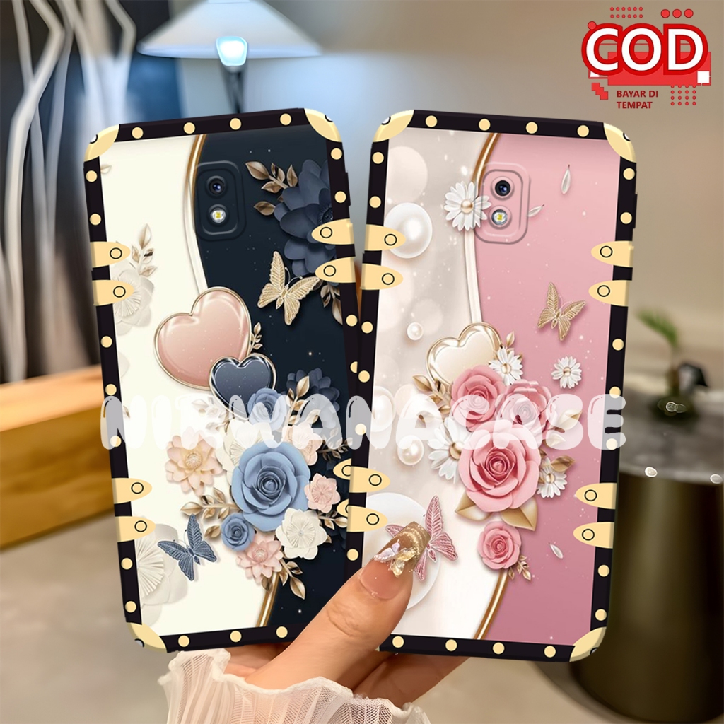 Cassing Hp Samsung J3 Pro - J2 Pro - J5 Pro - J7 Pro Motif Bunga Bingkai Sillikon Tpu Lentur Fashion