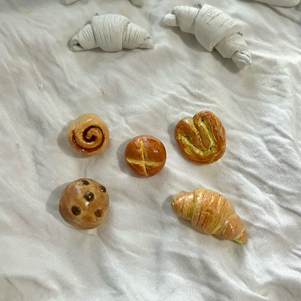 Bakery Set Clay Pin | Pin Lucu Handmade| Pin Makanan