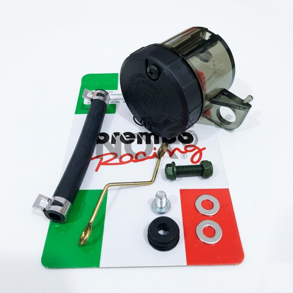 Tabung Minyak Rem Big Smoke RYBEN + Breket Kawat Universal Motor Tabung Minyak Rem Depan Botol Rem V