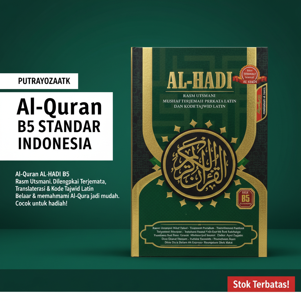 AL-QUR’AN AL-HADI B5 / Al-Quran terjemah perkata latin dan kode tajwid latin B5 Al-Hadi