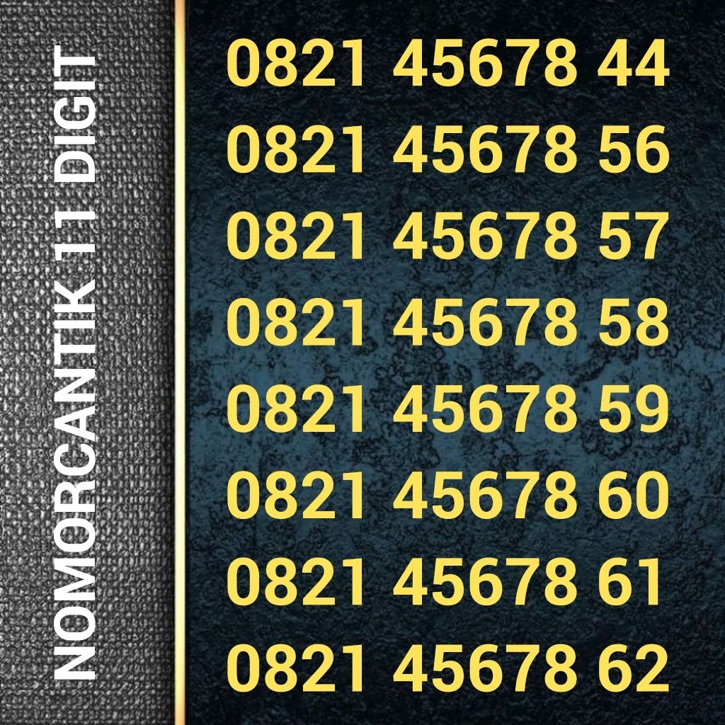 Kartu Perdana SIMPATI 11 Digit - Nomor Cantik - 0821 45678 45678