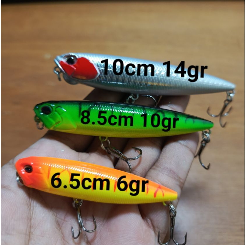 Lure WTD Pencil 6.5cm 8.5cm 10cm Umpan Pancing Casting Zigzag Rattle Realis Replika Duo UL Ultra lig