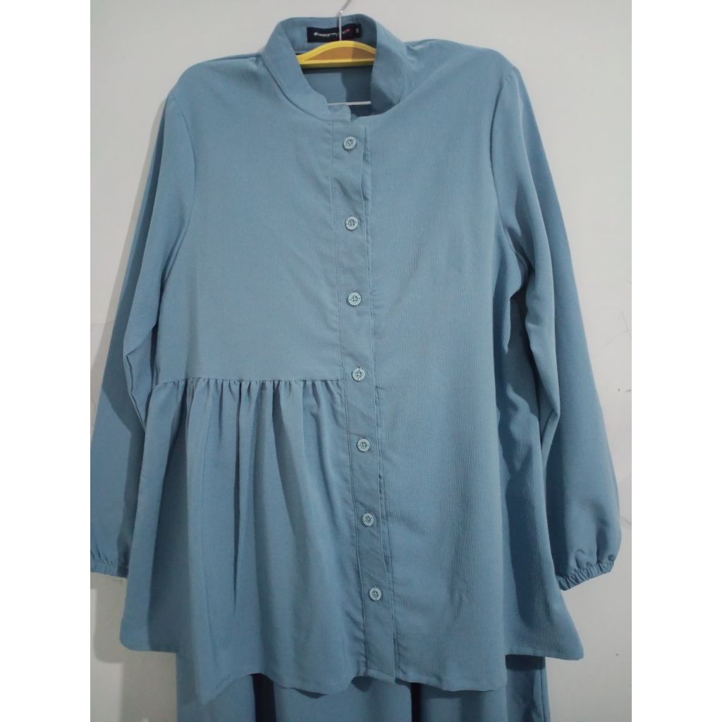 oneset biru merk iwearmysha