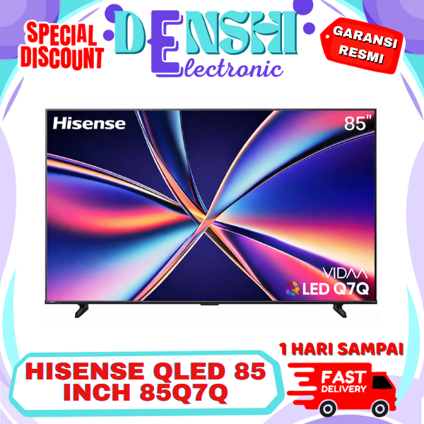 HISENSE 85Q7Q 85 INCH QLED 4K UHD 120HZ SMART TV VIDAA U8 HDR10+ QUANTUM DOT COLOUR | TV HISENSE 85 