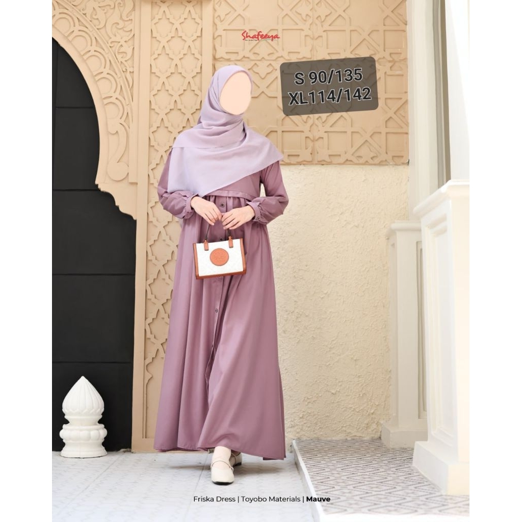 (READY CASHBACK) Shafeeya Gamis Friska Dress Toyobo Premium Daily Dress Wanita