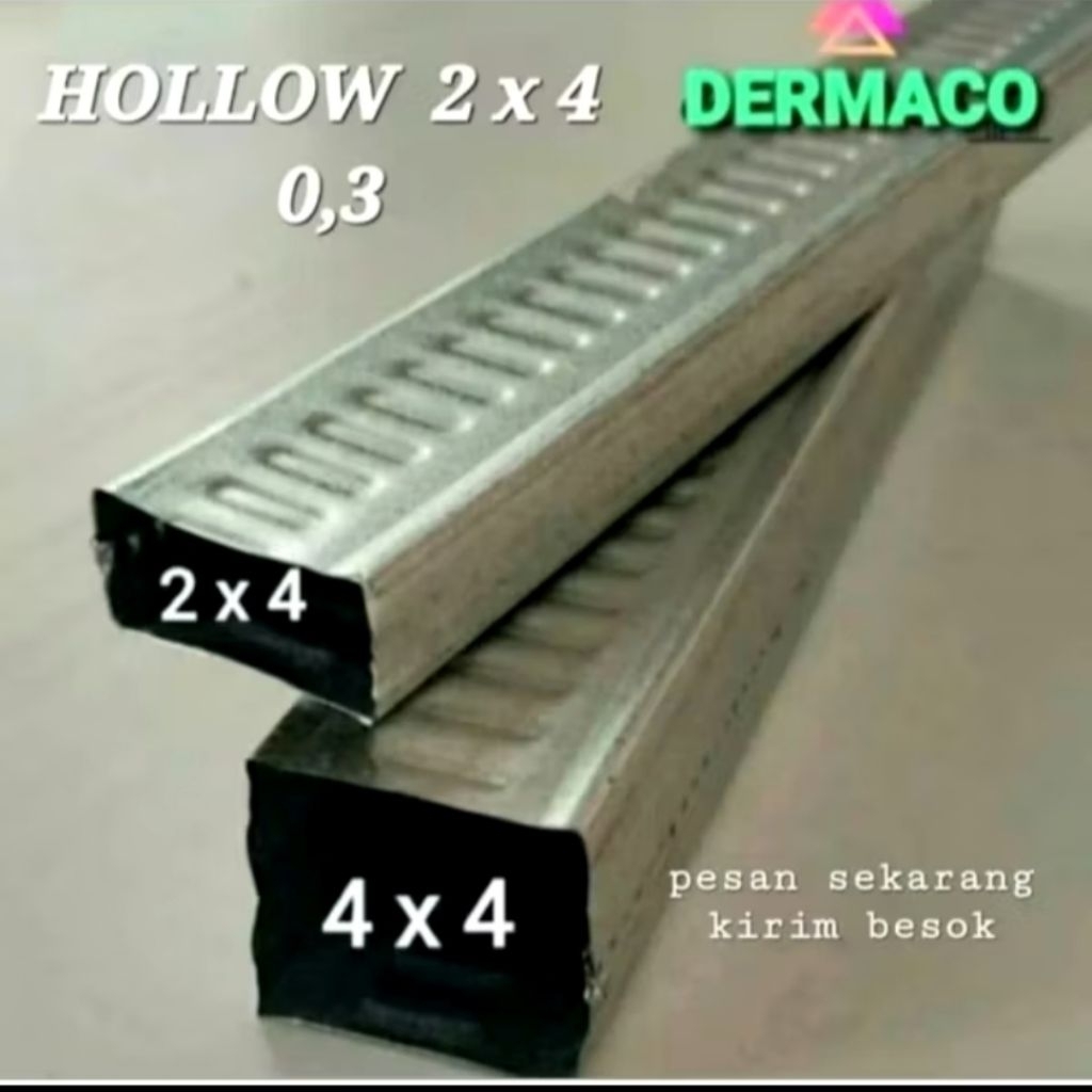 HOLO 2 x 4 TB / HOLLOW GALVALUM PROFILE 2x4 0,3mm / HOLO RANGKA GYPSUM
