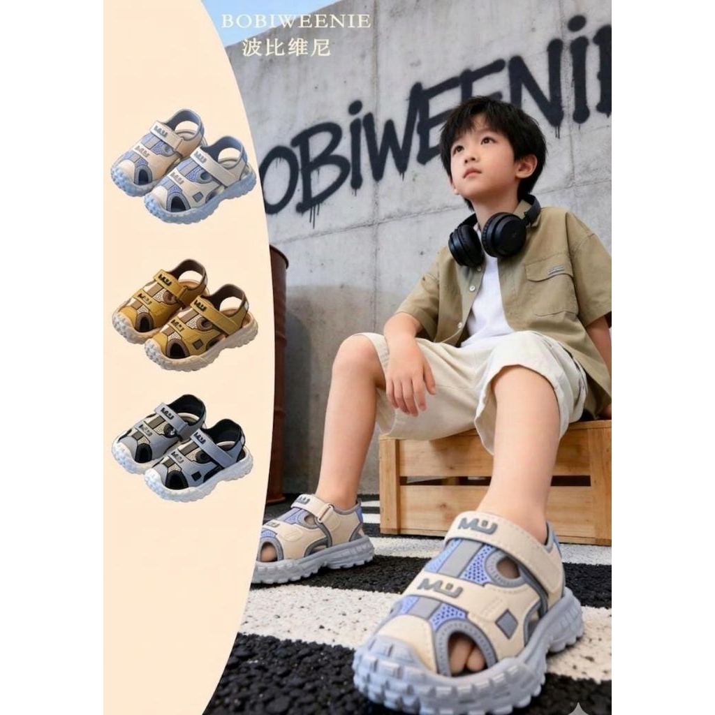 Sandal Anak Laki-Laki Karet Jelly Sandal Tali Belakang Terbaru - FLD609+1