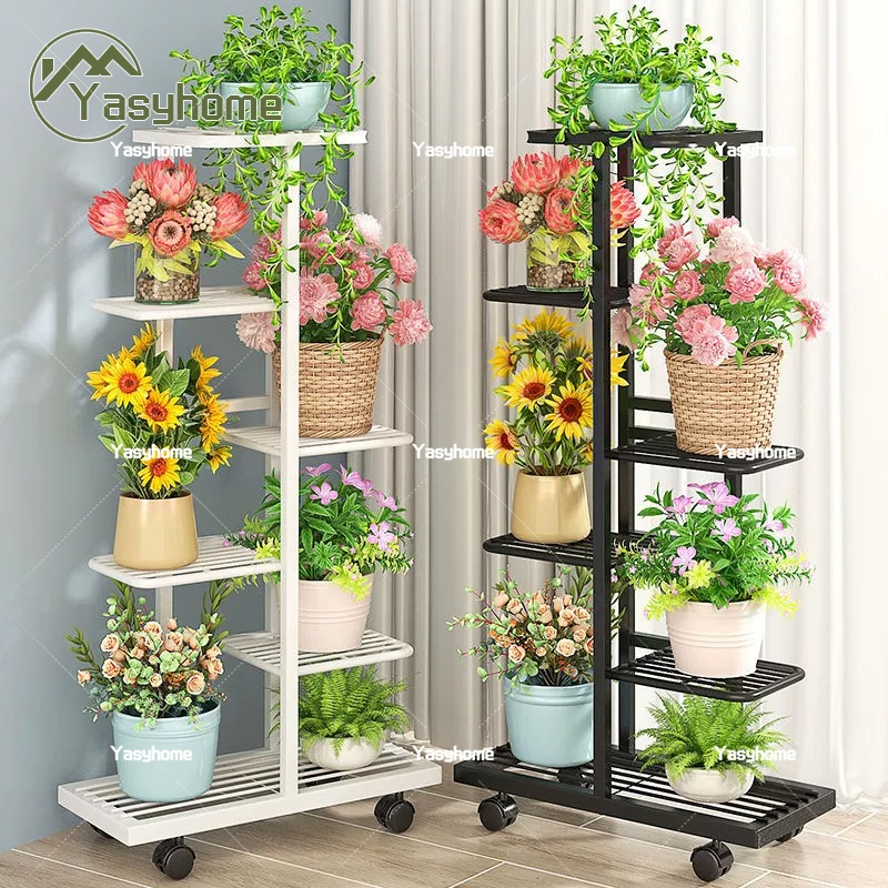 Tinggi 100cm Meja Sudut Standing Flower Besi Rak rak pajangan bunga Besi Cofee table  tamu meja samp