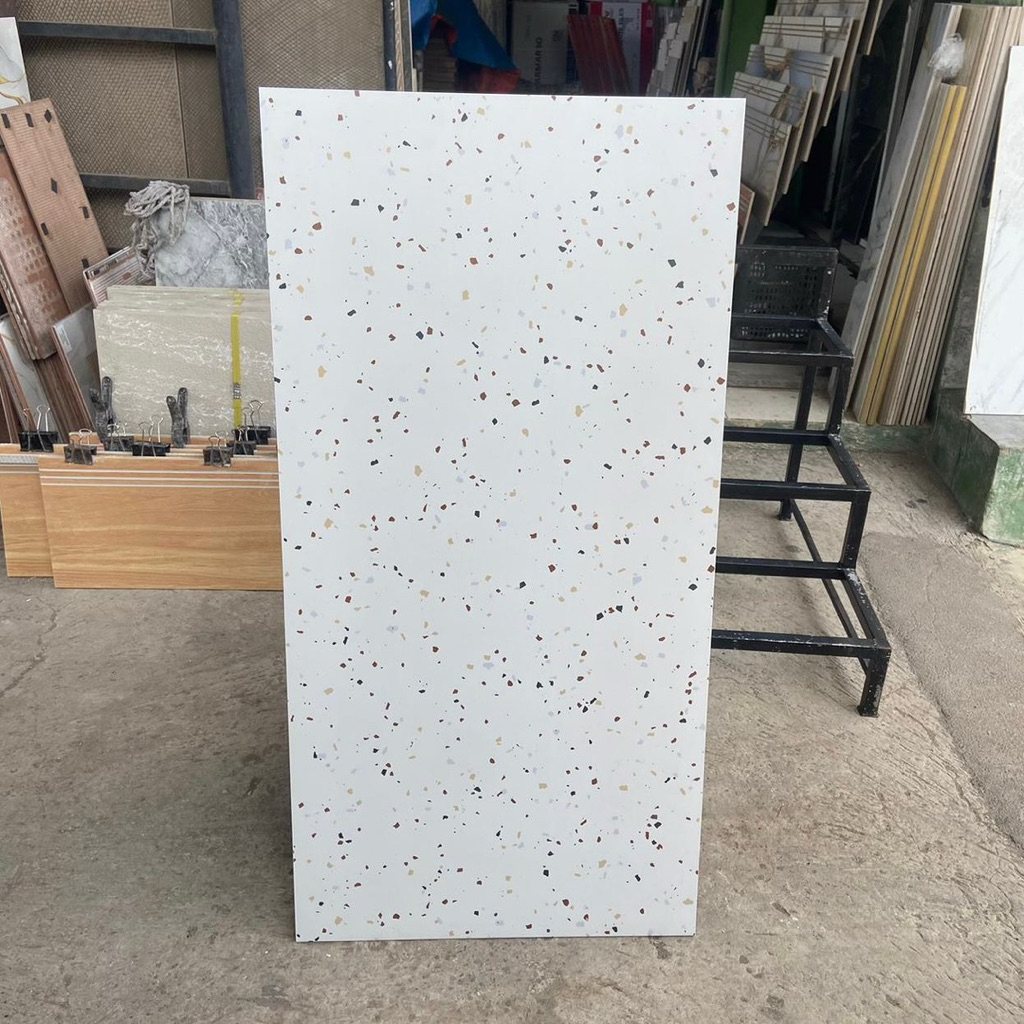Granite Lantai 60x120 Terazzo White | Garuda Tile | Matt