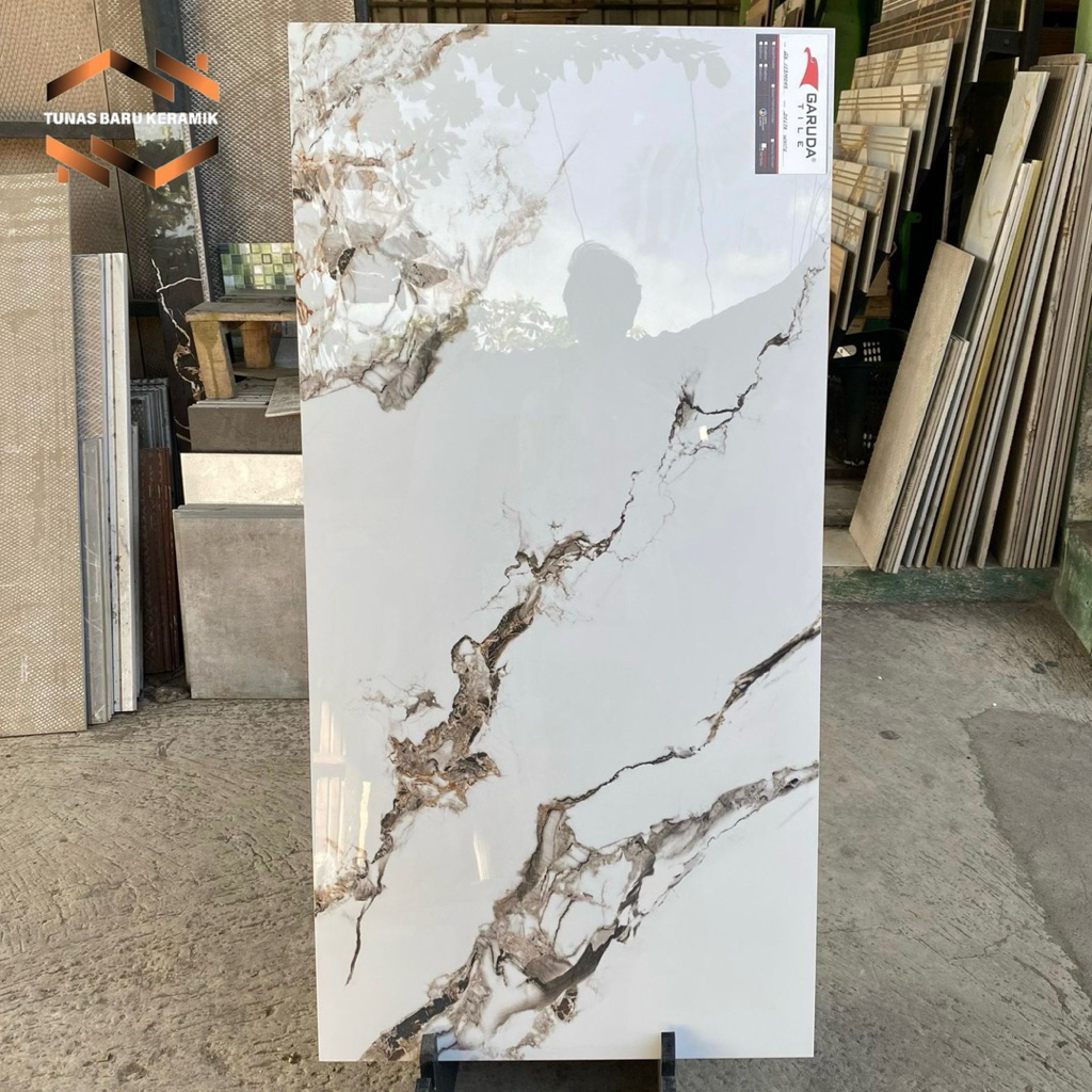 Granite Lantai 60x120 Delta White | Garuda Tile | Glossy