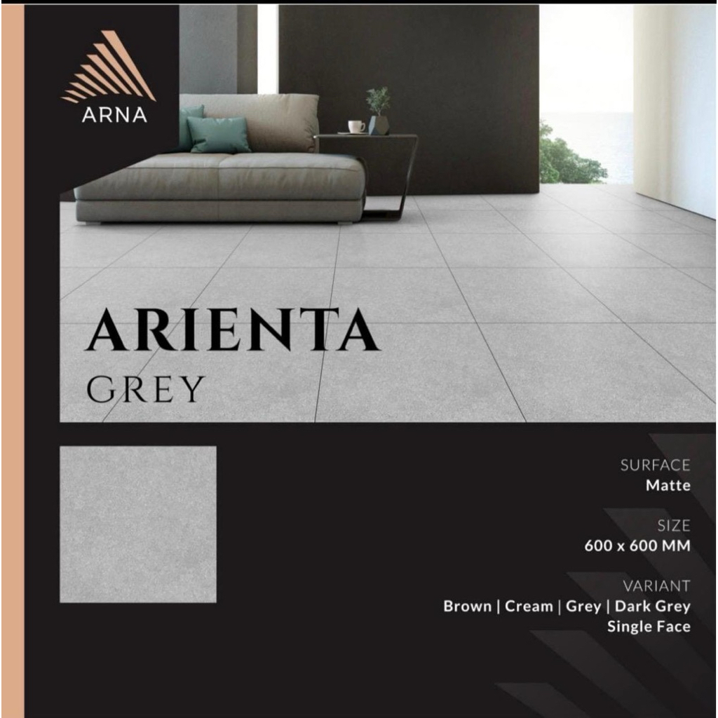 Granite Lantai 60x60 Arienta Grey | Arna | Matt