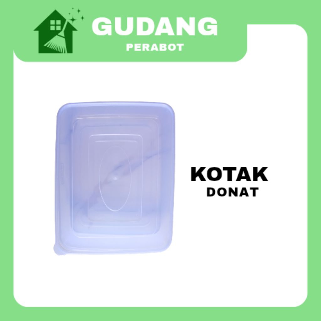 7000ml TEMPAT DONAT BESAR / TEMPAT JAJAN / TEMPAT KUE KOTAK PLASTIK