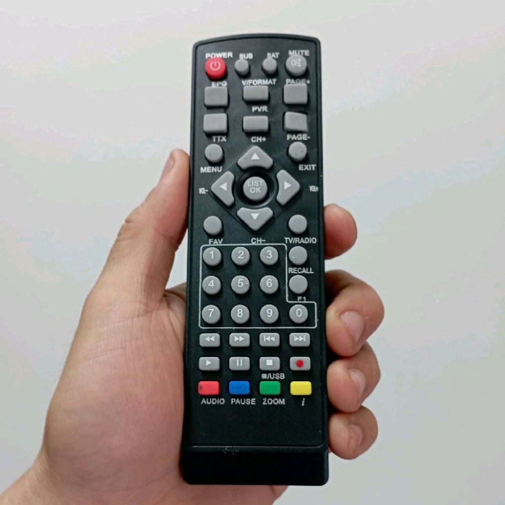 Remote Remot Set Top Box STB DVB-T2 Universal Tanpa Setting Matrix Matrik Burger Digital Terestrial 