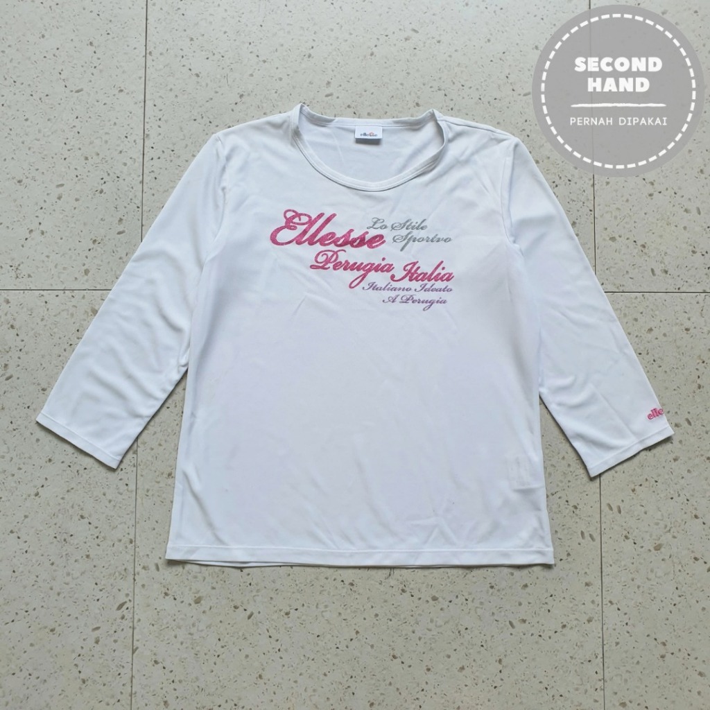 Baju Kaos Panjang Wanita Anak Ellesse / Size S - LD 50 cm / Second Hand