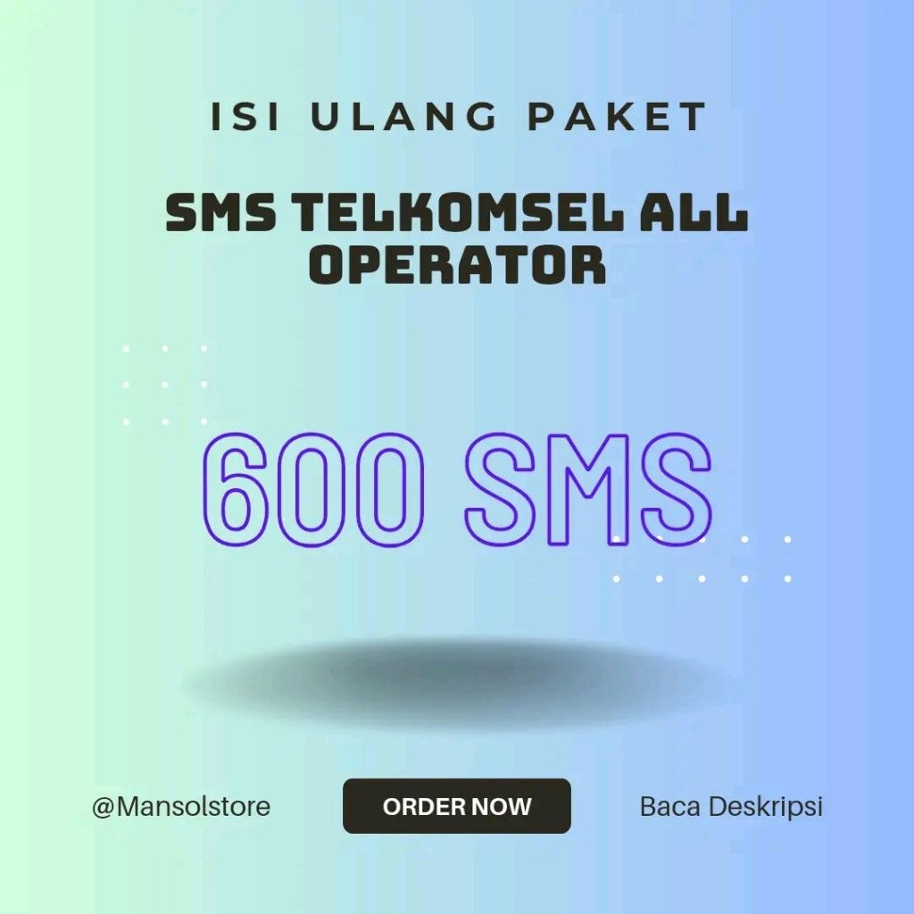 Paket Telkomsel 600 SMS All Operator Berlaku 30 Hr