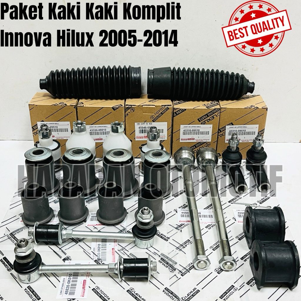 Long Tie Rod Rack End - Ball Joint - Bushing - Link Stabil - Karet Stabil Innova Hilux 2005-2014 Ori