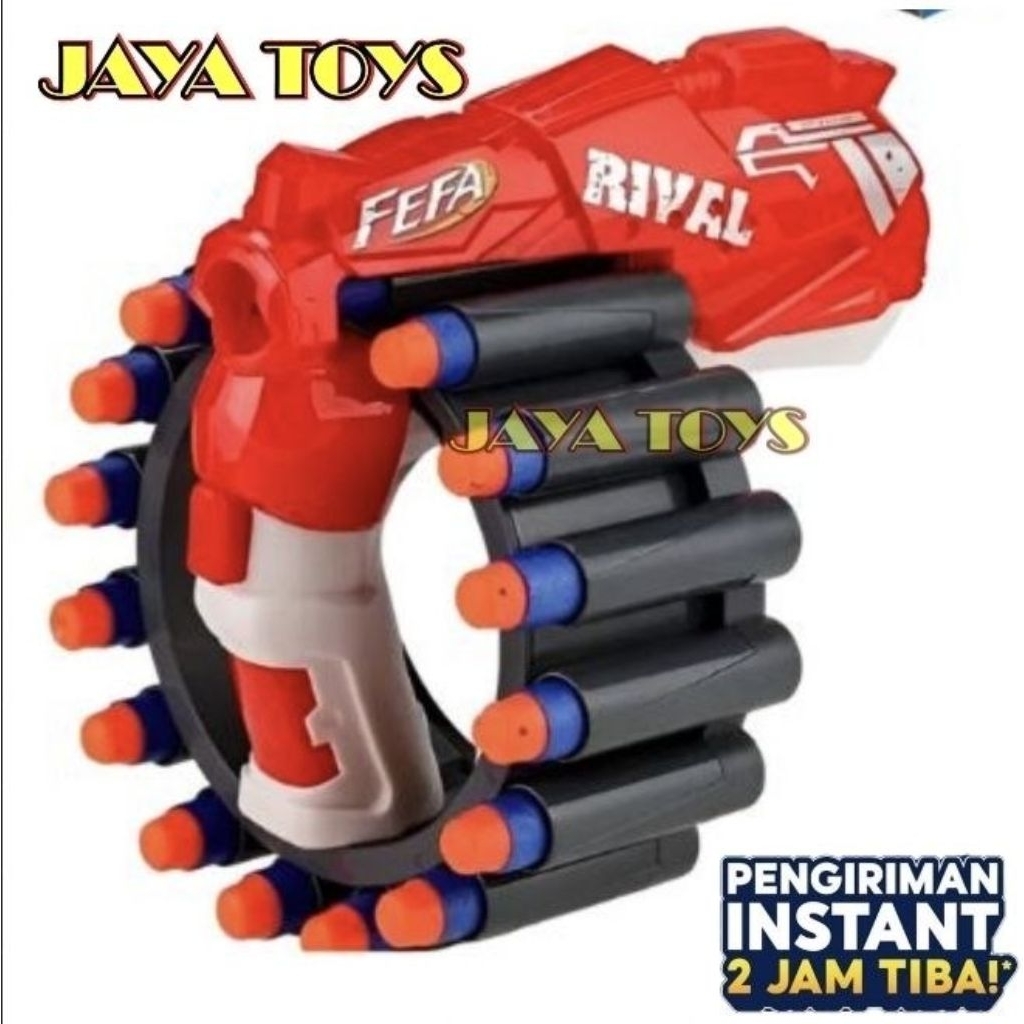 Mainan Pistol Peluru Busa Super Shoot Rival - 12 Rounds High Capacity