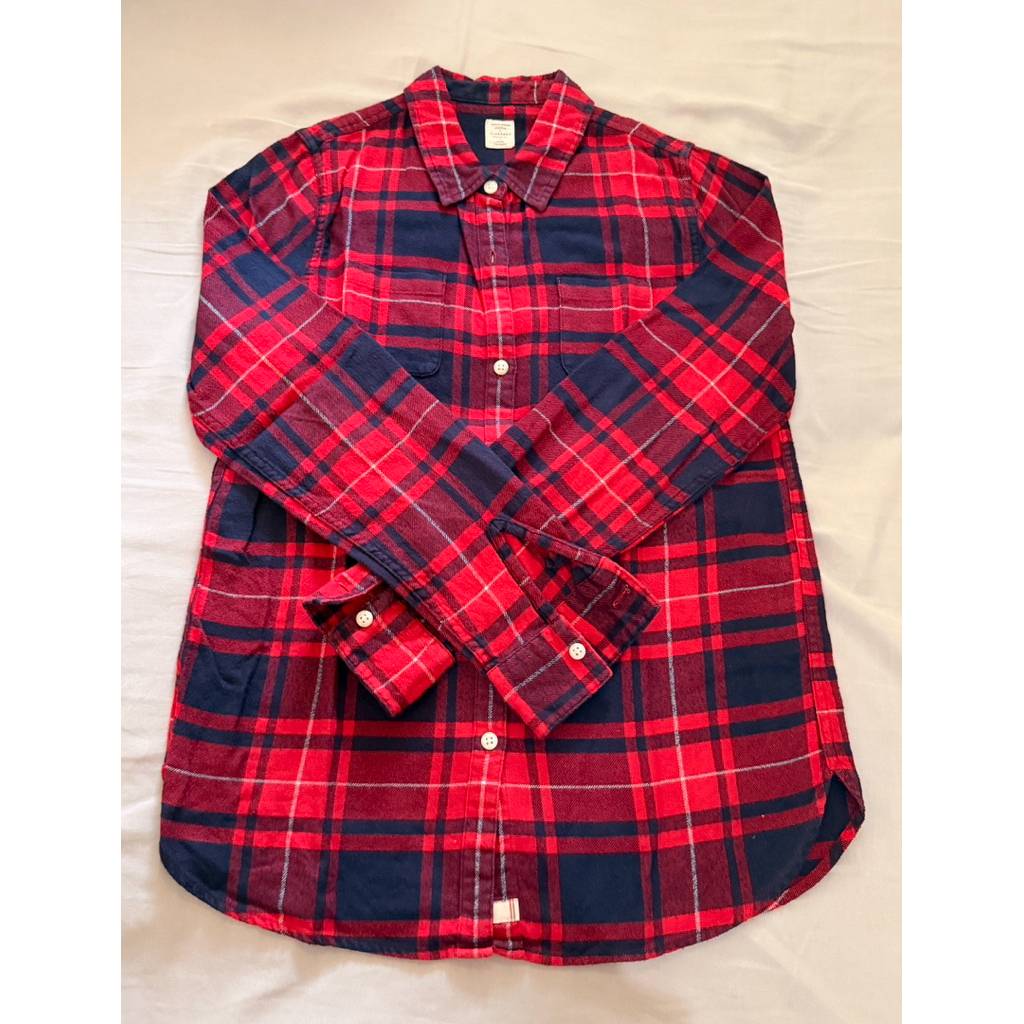 Giordano Flanel Shirt Kemeja Kotak-kotak Wanita