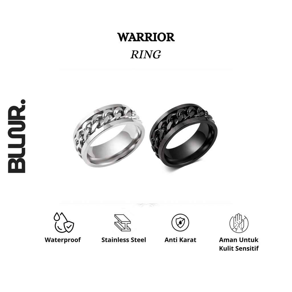 BLLNR - WARRIOR cincin pria keren, cincin stainless, cincin murah, kualitas import