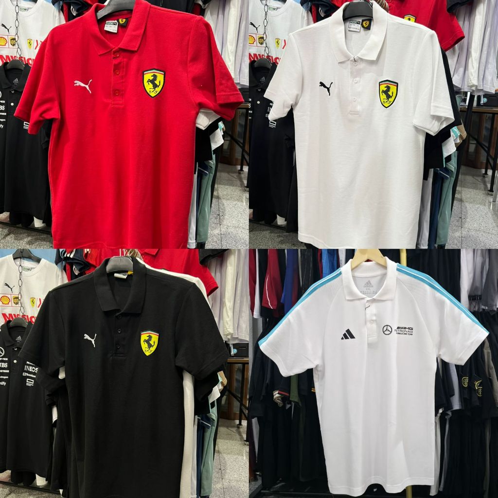 KAOS POLO F1 FERRARI PUMA MERCEDES ADIDAS PREMIUM 2026
